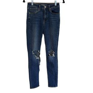 Women's Levi's 721 High‎ Rise Skinny Distressed Jeans Size 27